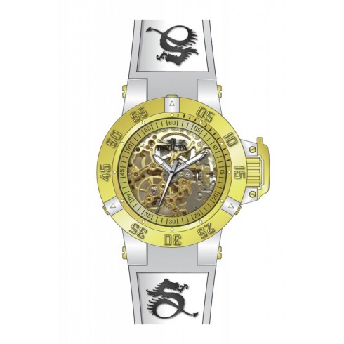 Invicta Subaqua Mechanical Gold Skeleton Dial White Silicone Ladies Watch 16794 watches