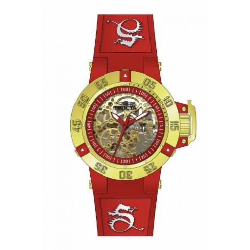 Invicta Subaqua Mechanical Red Skeleton Dial Red Silicone Ladies Watch 16790 watches