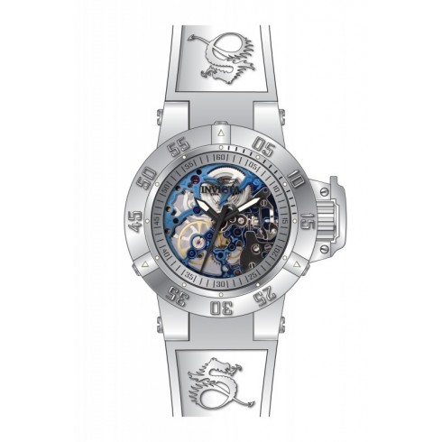 Invicta Subaqua Mechanical Silver Skeleton Dial White Silicone Men's Watch 17144 watches