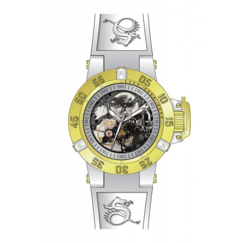 Invicta Subaqua Mechanical Silver Skeleton Dial White Silicone Men's Watch 17146 watches