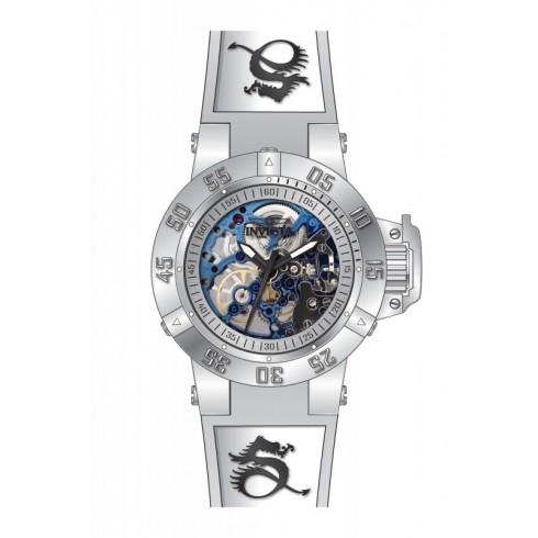 Invicta Subaqua Mechanical Silver Skeleton Silver Silicone Ladies Watch 17138 watches