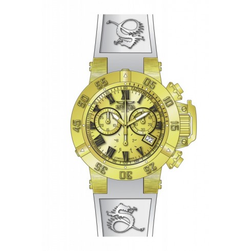 Invicta Subaqua Multi-function Gold Dial White Silicone Men's Watch 16880 watches