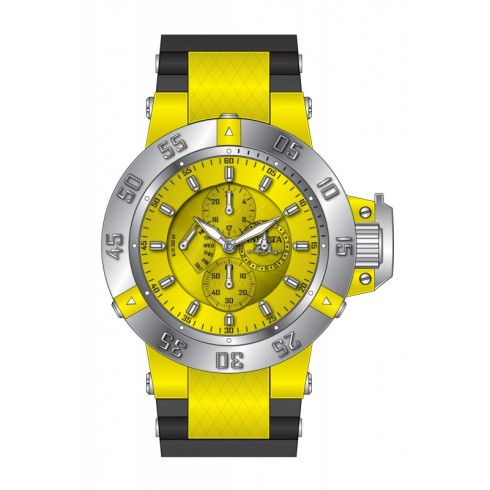 Invicta Subaqua Multi-Function Yellow Dial Black Polyurethane Men's Watch 17112 watches