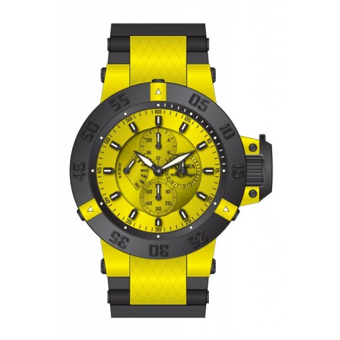 Invicta Subaqua Multi-Function Yellow Dial Black Polyurethane Men's Watch 17116 watches