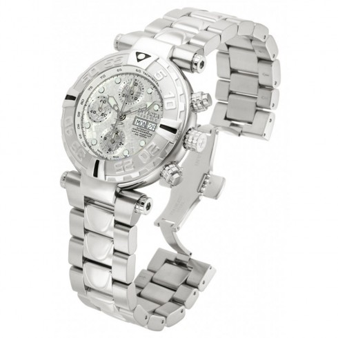 Invicta Subaqua Noma I Valjoux Chronograph Silver-tone Dial Stainless Steel Men's Watch 10488 watches