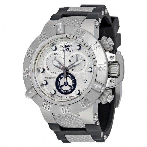 Invicta Subaqua Noma III Chronograph White Dial Black Silicone & Stainless Steel Men's Watch 14942 watches