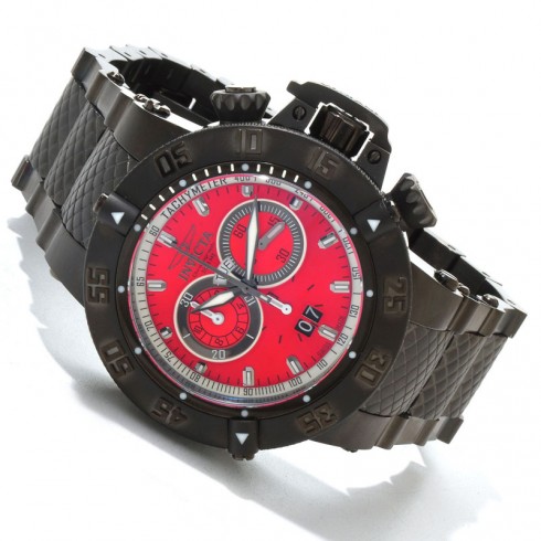 Invicta Subaqua Noma III Swiss Chronograph Red Dial Black PVD Men's Watch 10195 watches