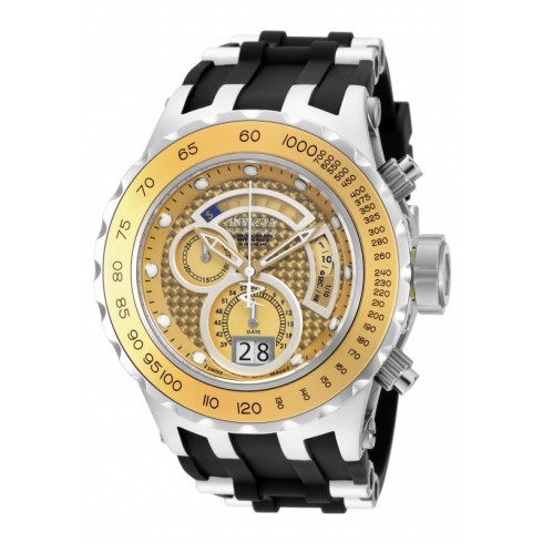 Invicta Subaqua Reserve Chronograph Gold Dial Black Polyurethane Men's Watch 18551 watches