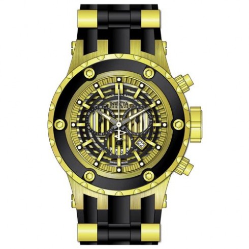 Invicta Subaqua Reserve Chronograph Gold Dial Black Rubber Men's Watch 16826 watches