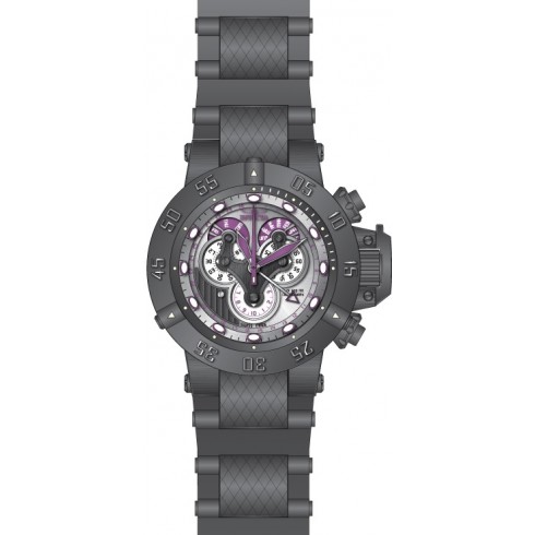 Invicta Subaqua Reserve Mechanical Chronograph Silver Dial Grey Polyurethane Gunmetal Ion-plated Men's Watch 18523 watches