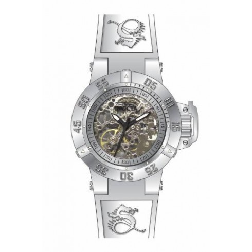 Invicta Subaqua Silver Skeleton Dial White Silicone Ladies Watch 16869 watches