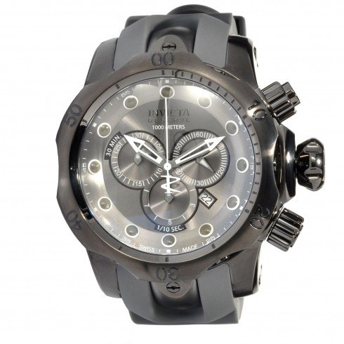 Invicta Subaqua Venom Reserve Chronograph Grey Dial Grey Polyurethane Band Men's Watch 11964 watches