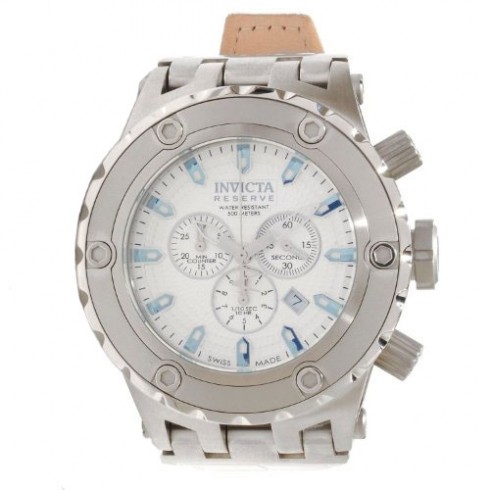 Invicta Subaqua White Dial Stainless Steel Leather Men's Chronograph Watch 10162 watches