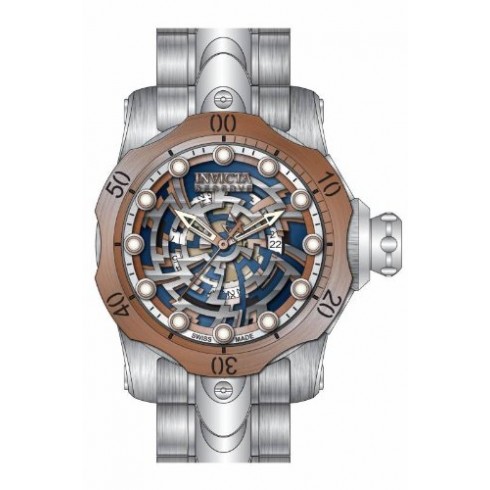 Invicta Venom Antique Silver Skeleton Dial Stainless Steel Men's Watch 15991 watches
