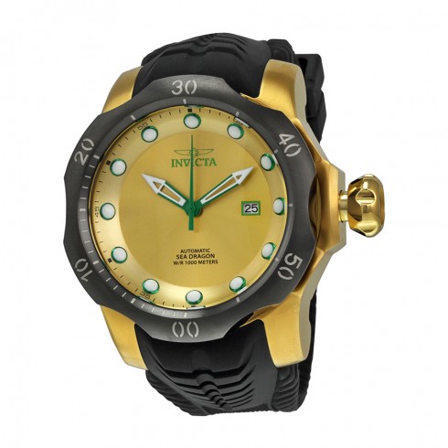 Invicta Venom Automatic Gold Dial Black Silicone Men's Watch 19315 watches