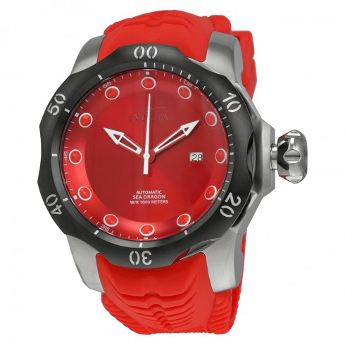 Invicta Venom Automatic Red Dial Red Silicone Strap Men's Watch 19302 watches
