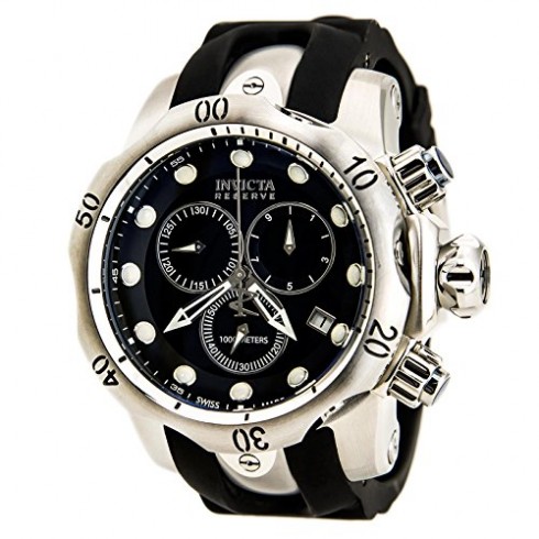 Invicta Venom Chronograph Black Dial Black Rubber Strap Men's Watch 6110 watches