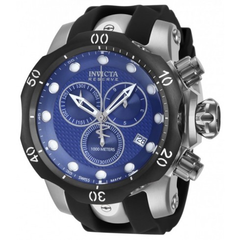 Invicta Venom Blue Dial Black Polyurethane Men's Watch 16149 watches