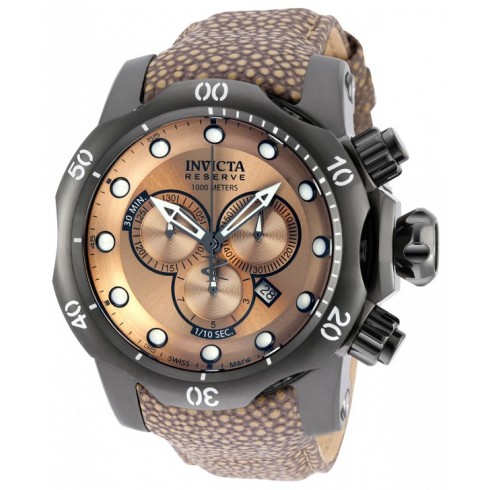 Invicta Venom Bronze Dial Brown Leather Men's Chronograph Watch 18307 watches