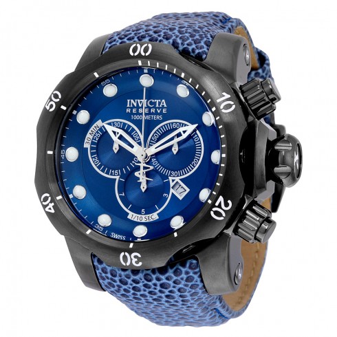 Invicta Venom Chonograph Blue Dial Blue Leather Men's Watch 18306 watches