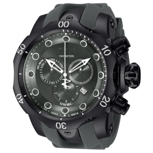 Invicta Venom Chronograph Black Dial Black Polyurethane Men's Watch 11973 watches