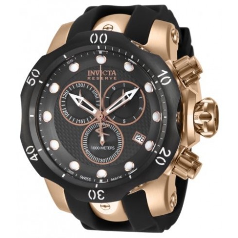 Invicta Venom Chronograph Black Dial Black Polyurethane Men's Watch 16152 watches