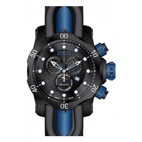 Invicta Venom Chronograph Black Dial Black Polyurethane Men's Watch 19484 watches