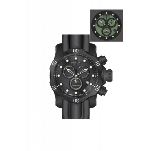 Replica Invicta Venom Chronograph Black Dial Black Polyurethane Men's Watch 80578 Watch