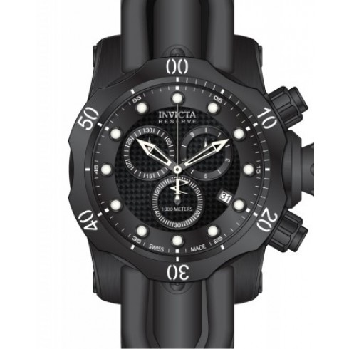 Invicta Venom Chronograph Black Dial Black Polyurethane Men's Watch 80579 watches