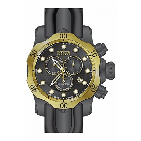 Invicta Venom Chronograph Black Dial Black Polyurethane Rubber Men's Watch 16154 watches
