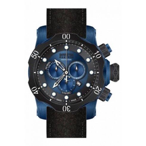 Invicta Venom Chronograph Blue Dial Black Leather Men's Watch 15988 watches