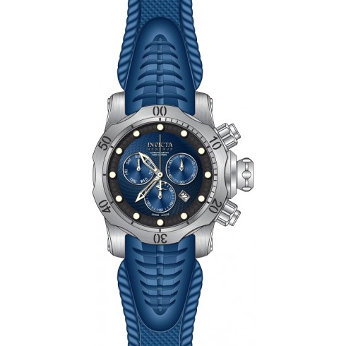 Invicta Venom Chronograph Blue Dial Blue Silicone Men's Watch 19008 watches