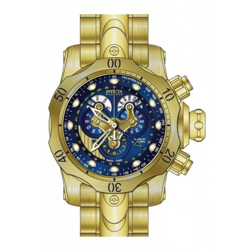 Invicta Venom Chronograph Blue Dial Gold Ion-plated Mnes Watch 14463 watches