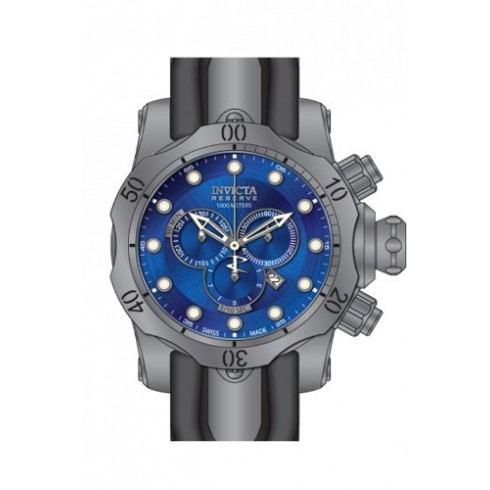 Invicta Venom Chronograph Blue Dial Grey Silicone Mens Watch 14168 watches