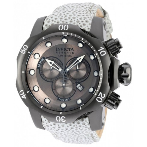 Invicta Venom Chronograph Charcoal Dial Charcoal Leather Men's Watch 18308 watches