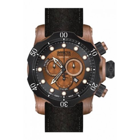 Invicta Venom Chronograph Copper Dial Black Leather Men's Watch 15987 watches