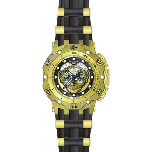 Invicta Venom Chronograph Gold and Black Dial Black Silicone Men's Watch 20424 watches