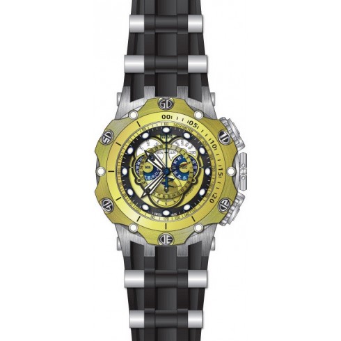 Invicta Venom Chronograph Gold and Black Dial Black Silicone Men's Watch 20428 watches