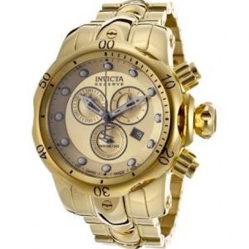 Invicta Venom Chronograph Gold Dial 18kt Gold Ion-plated Men's Watch 13903 watches