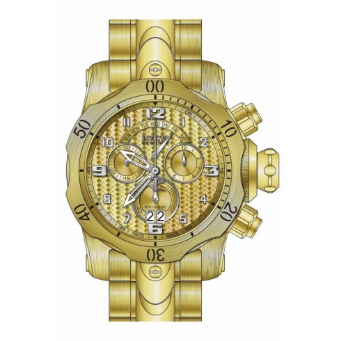 Invicta Venom Chronograph Gold Dial Gold-plated Stainless Steel Men's Watch17633 watches