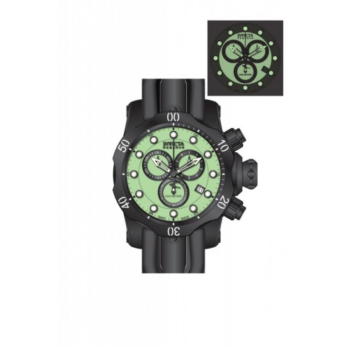 Invicta Venom Chronograph Green Dial Black Polyurethane Men's Watch 80576 watches