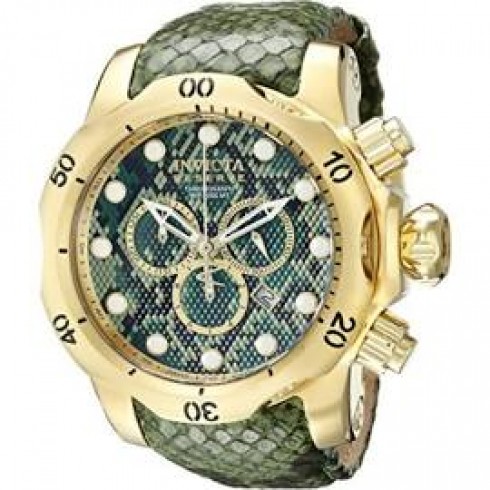 Invicta Venom Chronograph Green Dial Green Leather Men's Watch 14966 watches