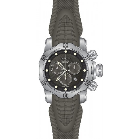 Invicta Venom Chronograph Grey Dial Grey Silicone Men's Watch 19011 watches