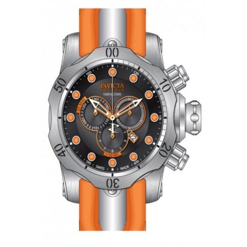 Invicta Venom Chronograph Grey Dial Orange Polyurethane Band Men's Watch 14003 watches