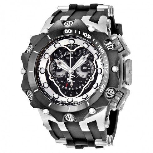 Invicta Venom Chronograph Gunmetal Dial Black Silicone Men's Watch 20427 watches