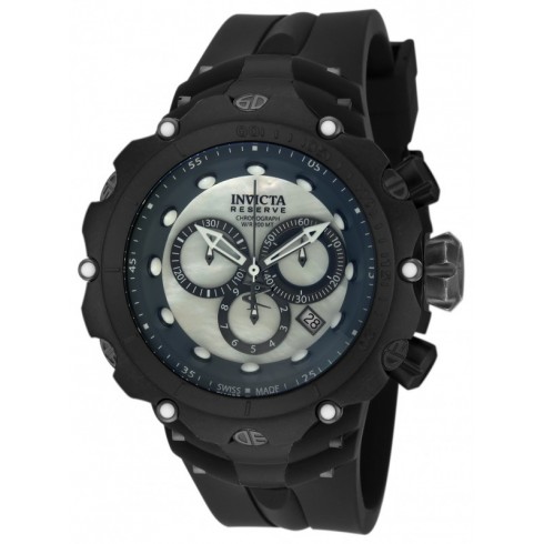 Invicta Venom Chronograph Mother of Pearl Dial Black Silicone Men's Watch 18454 watches