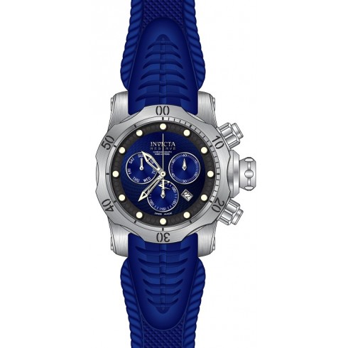 Invicta Venom Chronograph Navy Dial Navy Silicone Men's Watch 19010 watches
