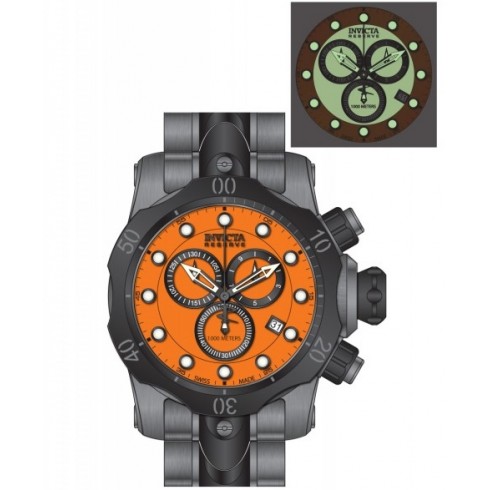 Invicta Venom Chronograph Orange Dial Black and Gunmetal Ion-plated Men's Watch 80685 watches