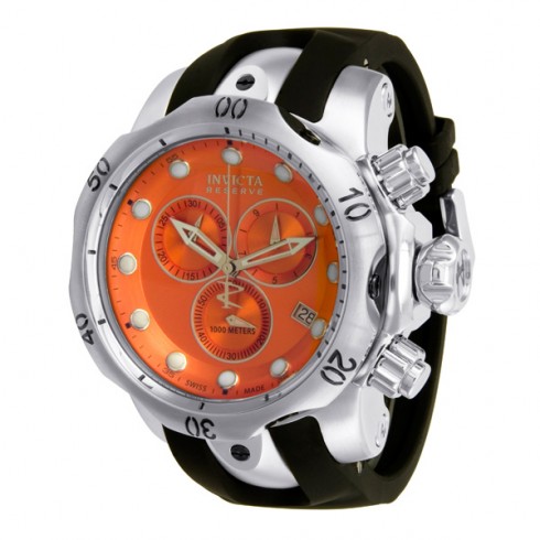 Invicta Venom Chronograph Orange Dial Black Polyurethane Men's Watch 5734 watches