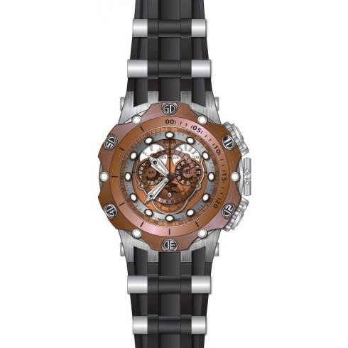 Invicta Venom Chronograph Rose Gold and Silver Dial Black Silicone Men's Watch 20426 watches